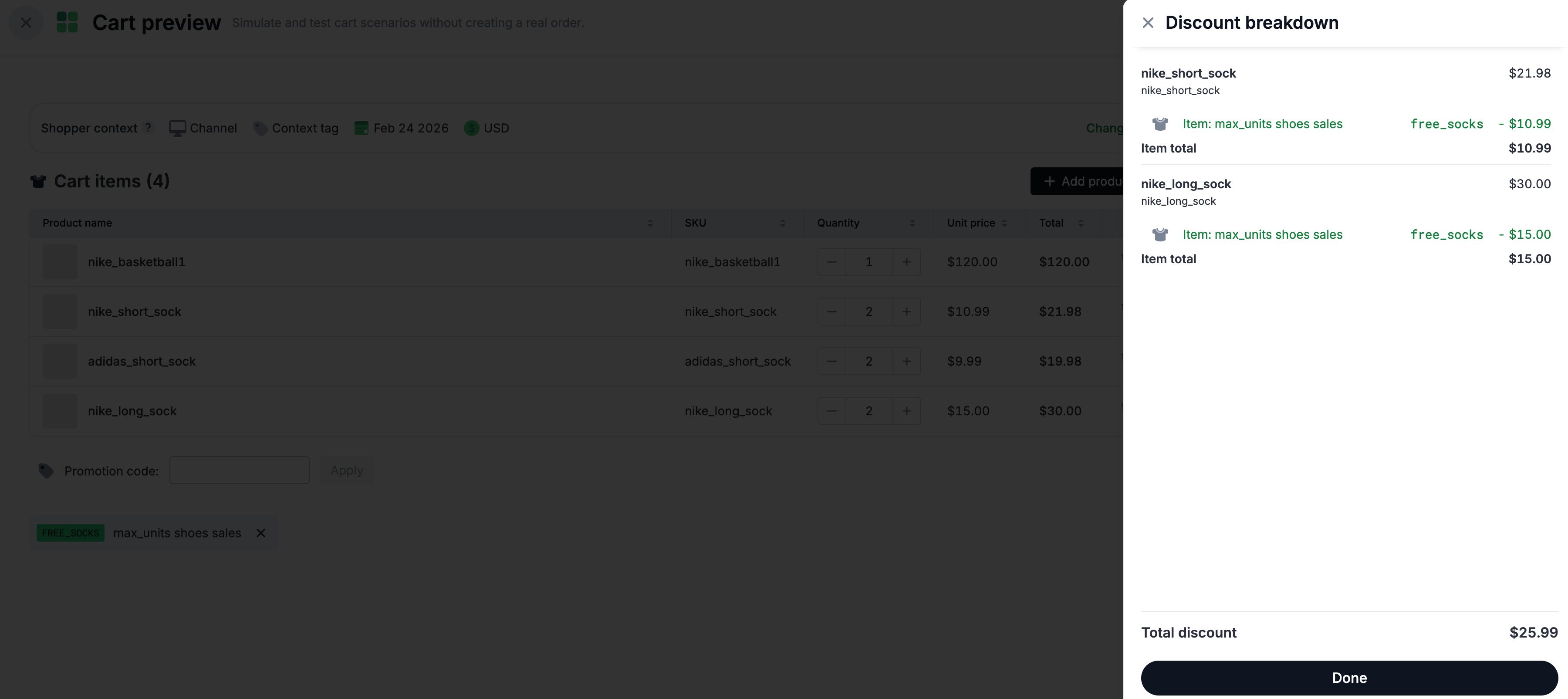 Max Units Limit Complex Use Case Cart Preview